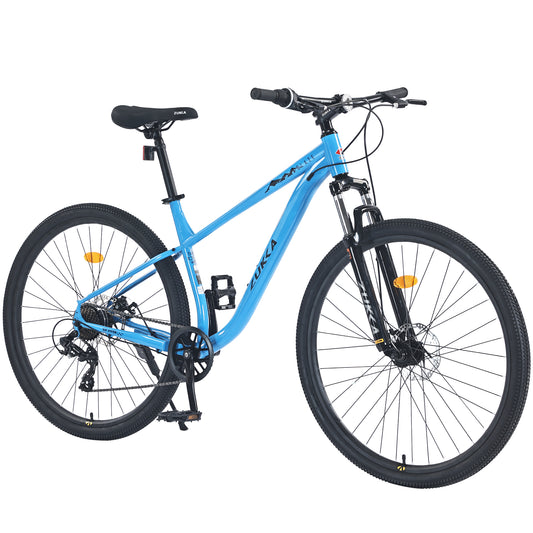 29 Inch Wheels 8 Speed Mountain Bike, for Men Women Boys and Girls, Front Suspension, Steel Frame