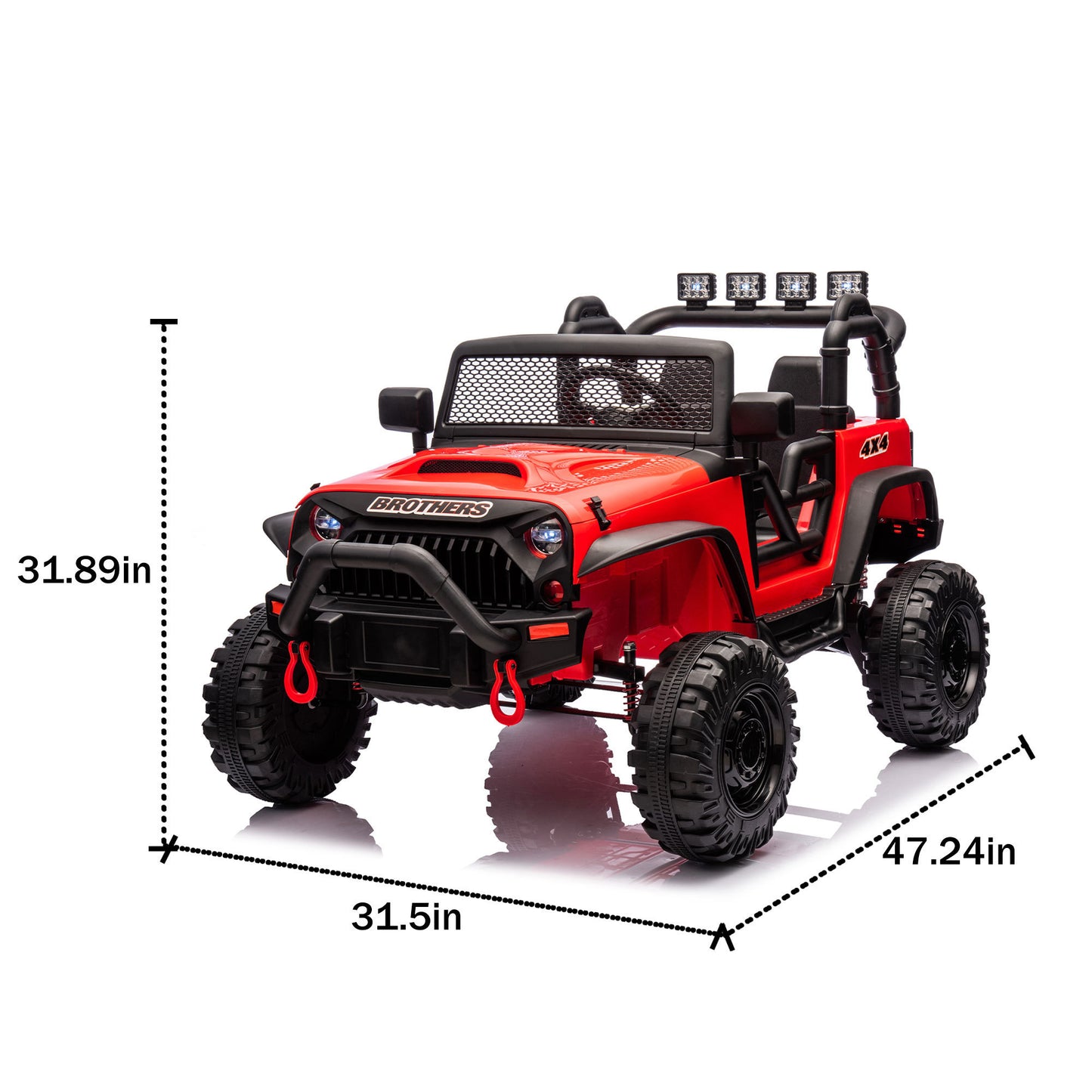 24V Kids Ride On 400W Electric toy car W/Parents Control,Four-wheel suspension,Front and rear LED searchlight,With Bluetooth,MP3,USB,Music,Volume adjustment,Light control and Power display For Kids 3+