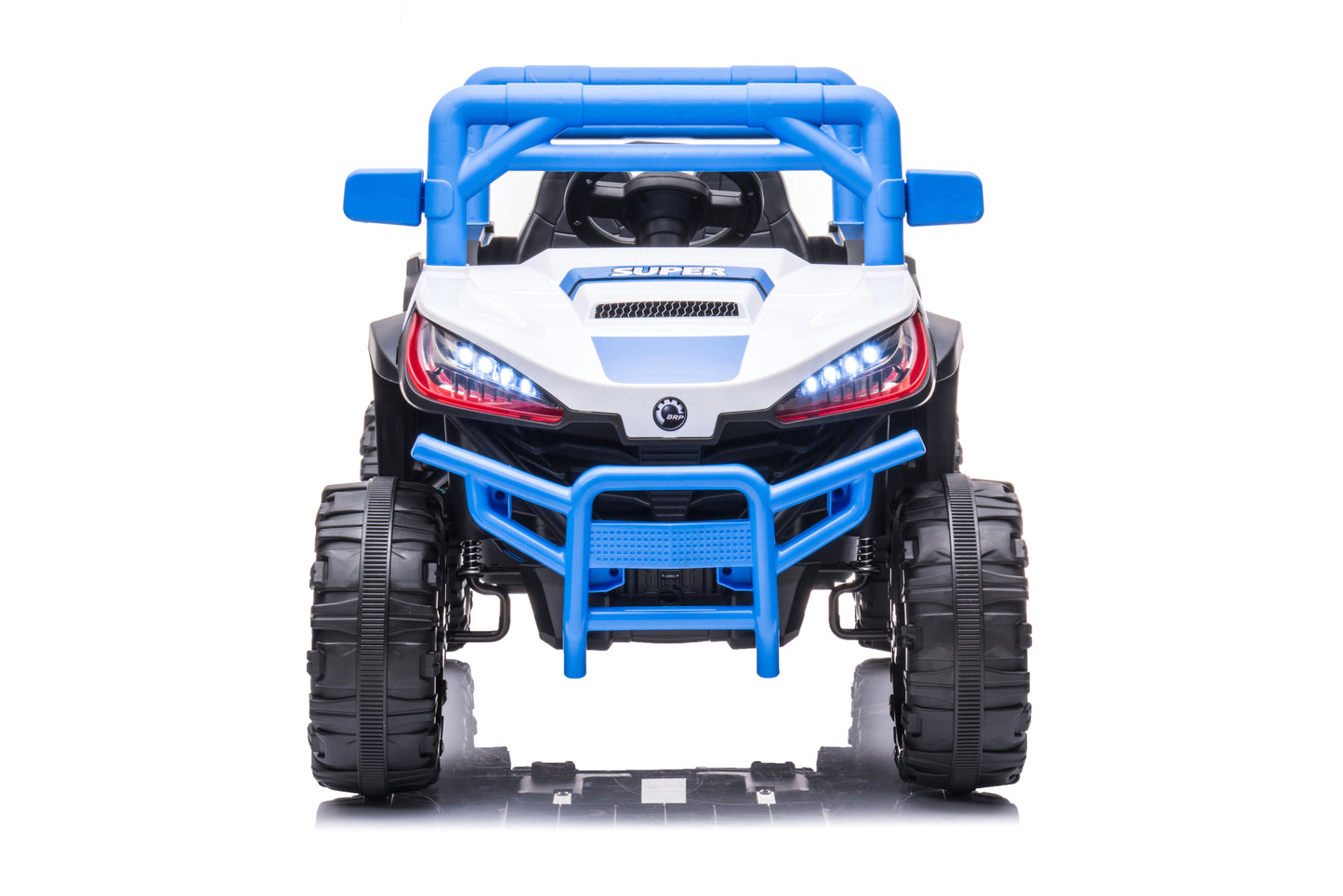 12V7A*1 30W*4 one button start, forward and backward, high and low speed, music, front light, power display,  two doors can open, 2.4G R/C, seat belt four wheel absorber KIDS RIDE ON CAR