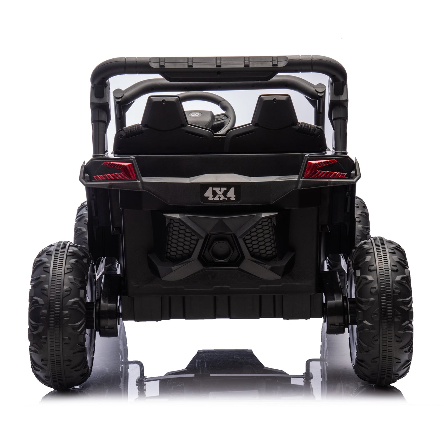 24V Two-Seater Kids Ride On UTV W/Parents Remote Control,Four-Wheel Suspension,Slow Start,Large wheel design,Anti-collision bar,Storage space,Music,USB,Bluetooth,Volume control,LED lights for Kids 3+.