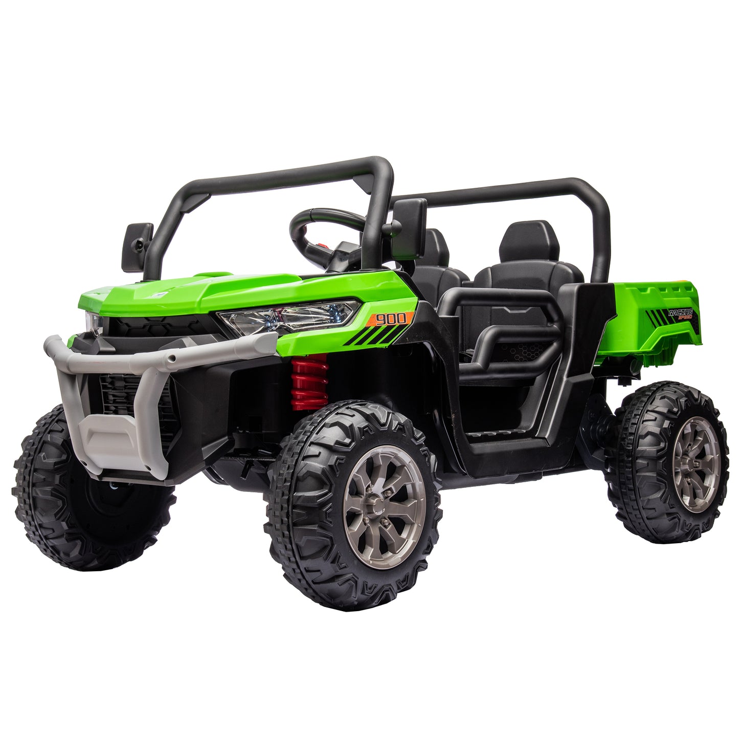 24V Ride On Truck 2 Seater Ride On UTV with 2x200W Motor Ride On Dump Truck with Dump Bed/Shovel Ride On Car with Remote Control Electric Vehicle with  Non-slip tyre for Boys Girls