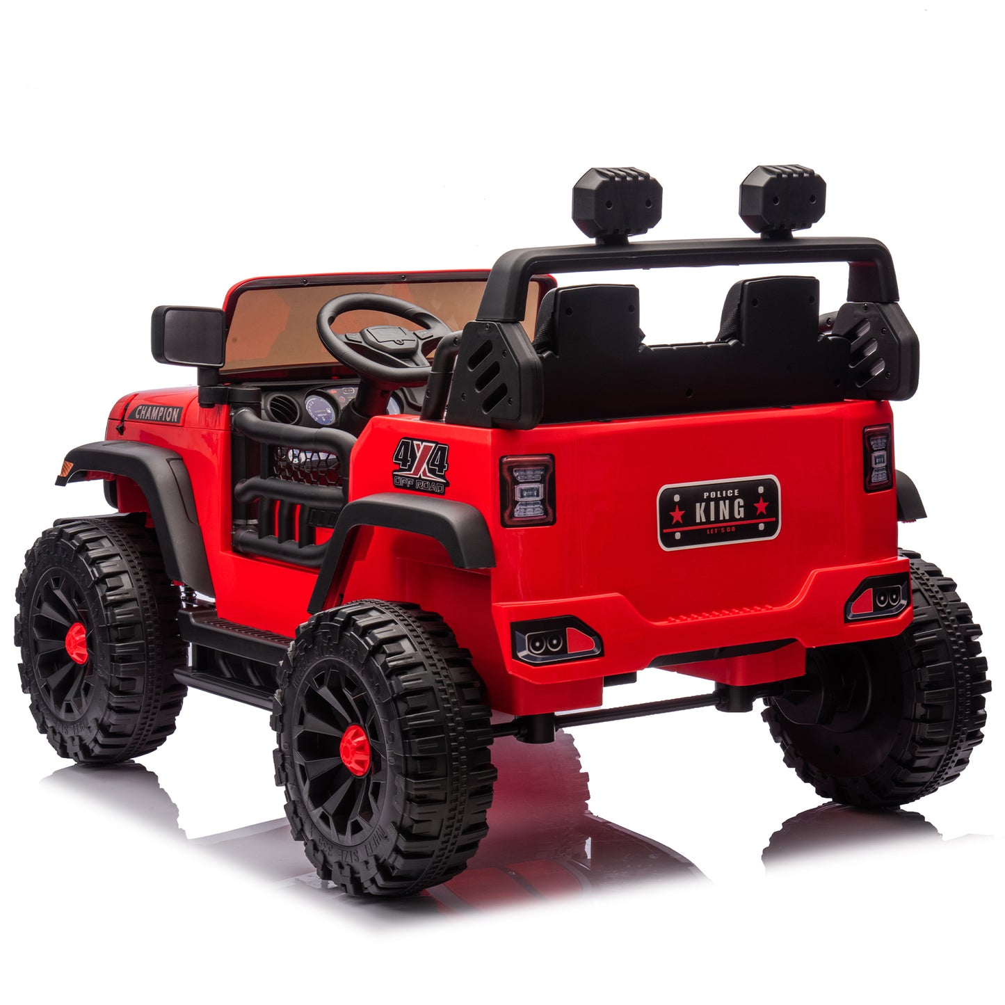 24V Two-seater Kids Ride On Electric Car W/parents control,Seat width 19.69in,400W motor,Four-wheel suspension,light&searchlight,USB,MP3,Bluetooth,Provide a speed of 1.86-4.35MPH for kids of 3+.