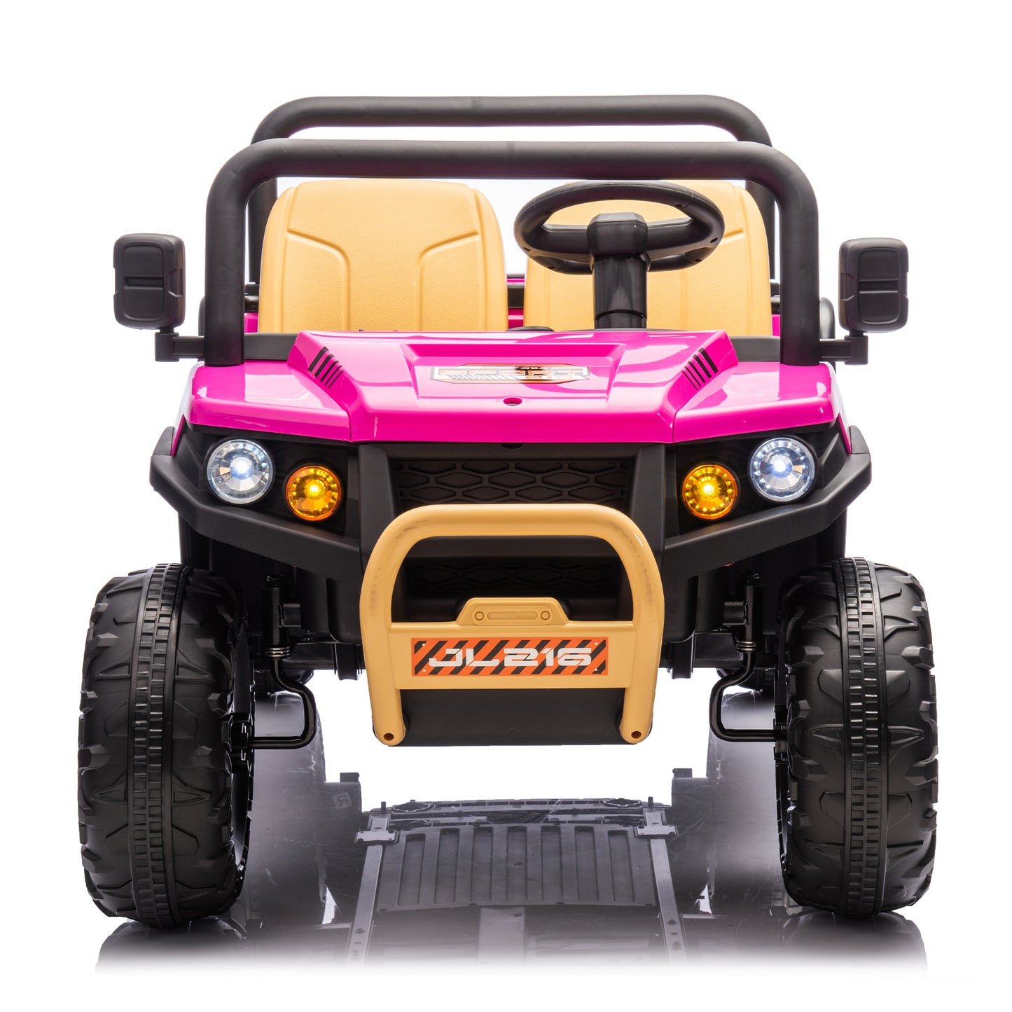 24V XXXL Kids Ride On UTV W/Parents Remote Control,Two-seater,Automatic tipping bucket,Rear wheel suspension,Slow start,Portable handle,Safety Belt,LED light,USB,MP3,Bluetooth,Horn for Kids Aged 3-8.