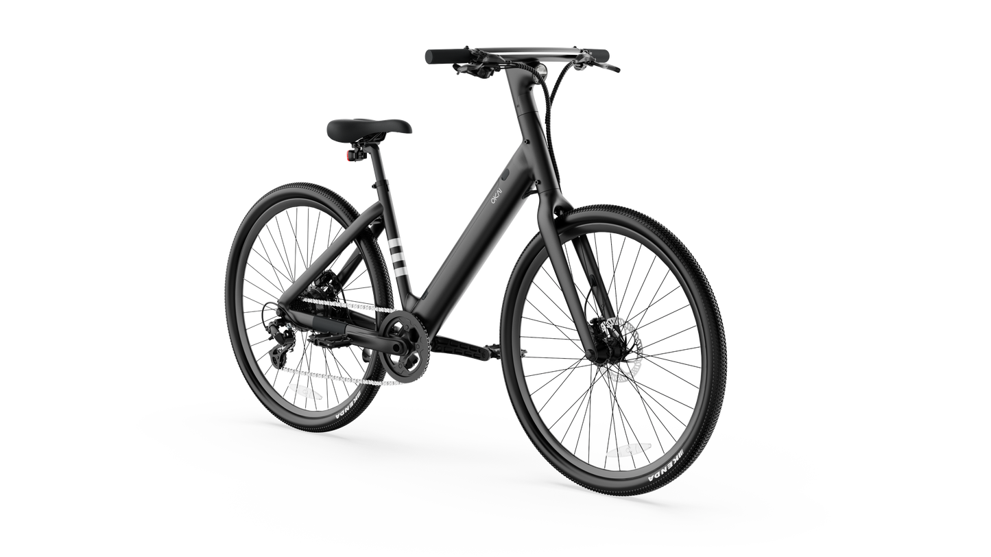 Minimalist Fitness Step-through e-Bike w/ up to 62 miles Max Operating Range and 20 MPH Max Speed - Matte Black