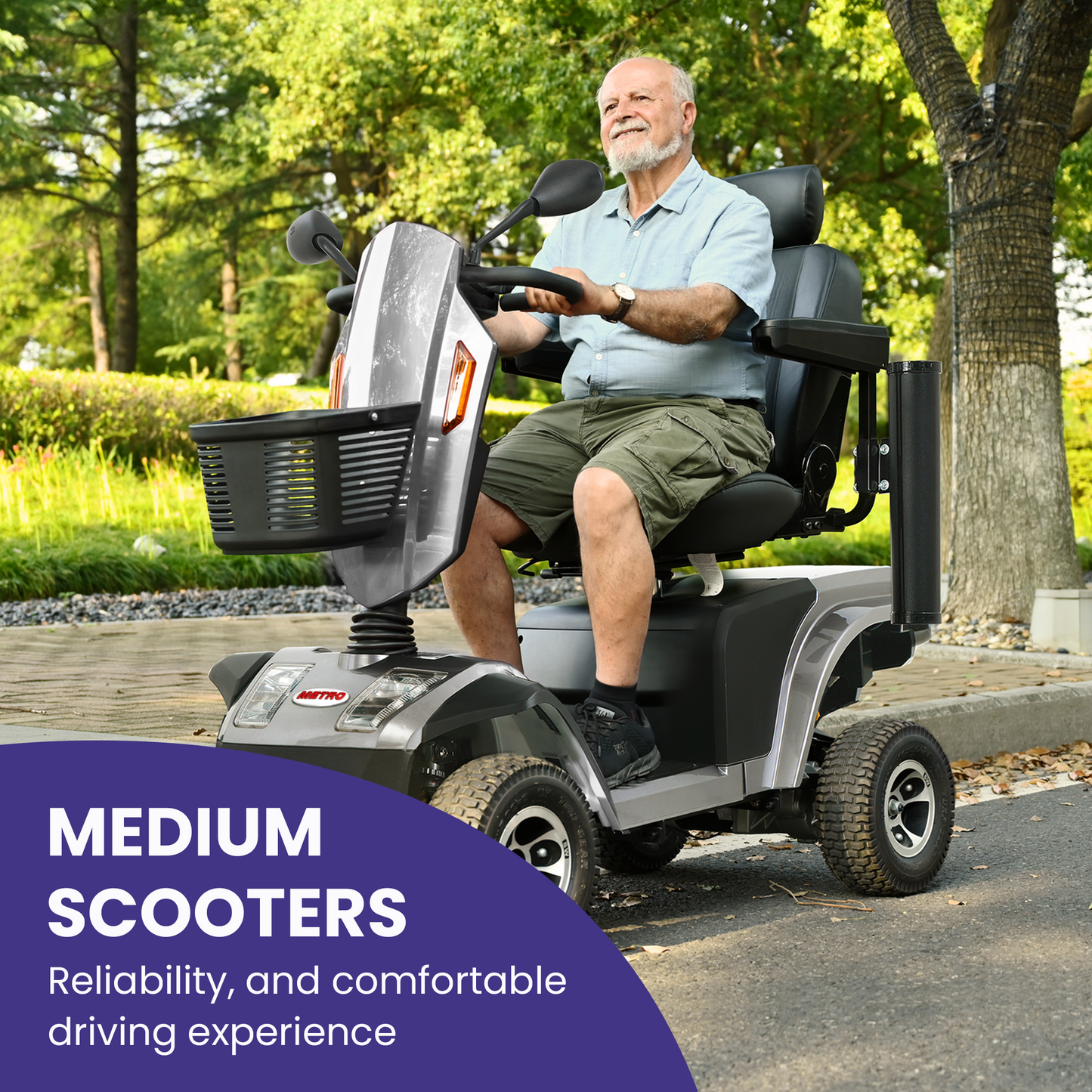 S500-GREY Heavy Duty Mobility Scooter