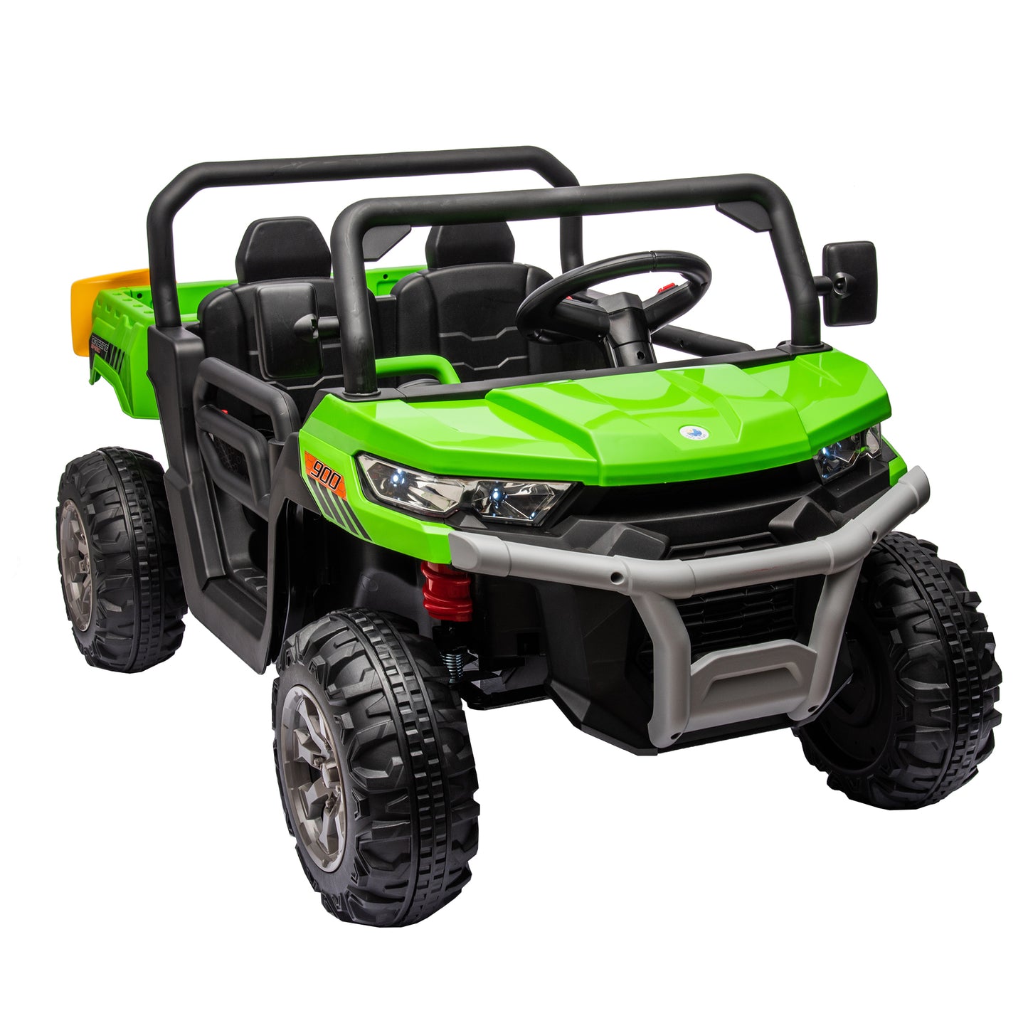 24V Ride On Truck 2 Seater Ride On UTV with 2x200W Motor Ride On Dump Truck with Dump Bed/Shovel Ride On Car with Remote Control Electric Vehicle with  Non-slip tyre for Boys Girls