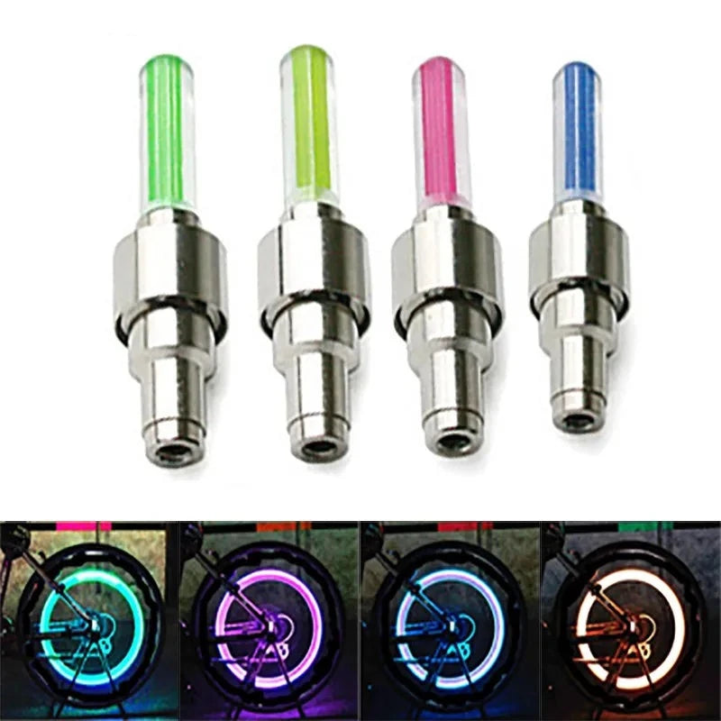 1PCS Bicycle Lights Motion Sensor LED Lights Road MTB Bike Tire Valve Caps Wheel Spokes LED Light Bicycle Accessories Neon Flash