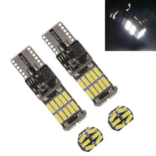 1/2Pcs Signal Lamp 1200Lm T10 W5W LED Canbus Bulbs 4014 26SMD Instrument Lights White 12V 7000K LED Reversing Lights 12V lde