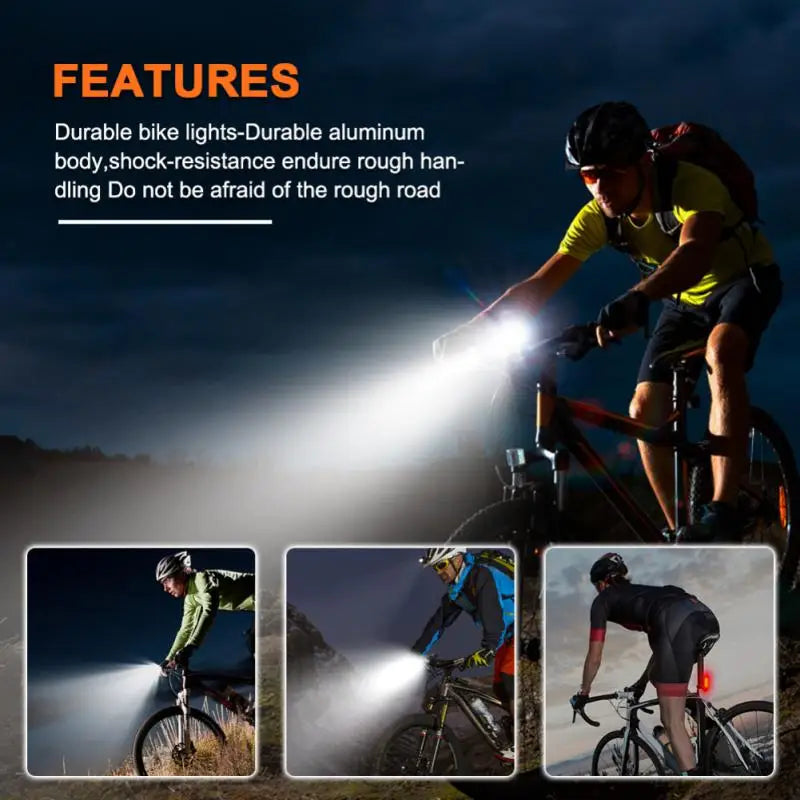 USB Rechargeable Bike Light MTB Road Mountain Front Light with Taillight 3 Modes Lantern Cycling Accessories New