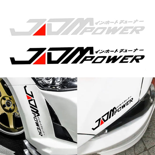 JDM Power Car Sticker Reflective Waterproof Decal Vinyl For BMW Skoda Audi Peugeot Volkswagen Ford