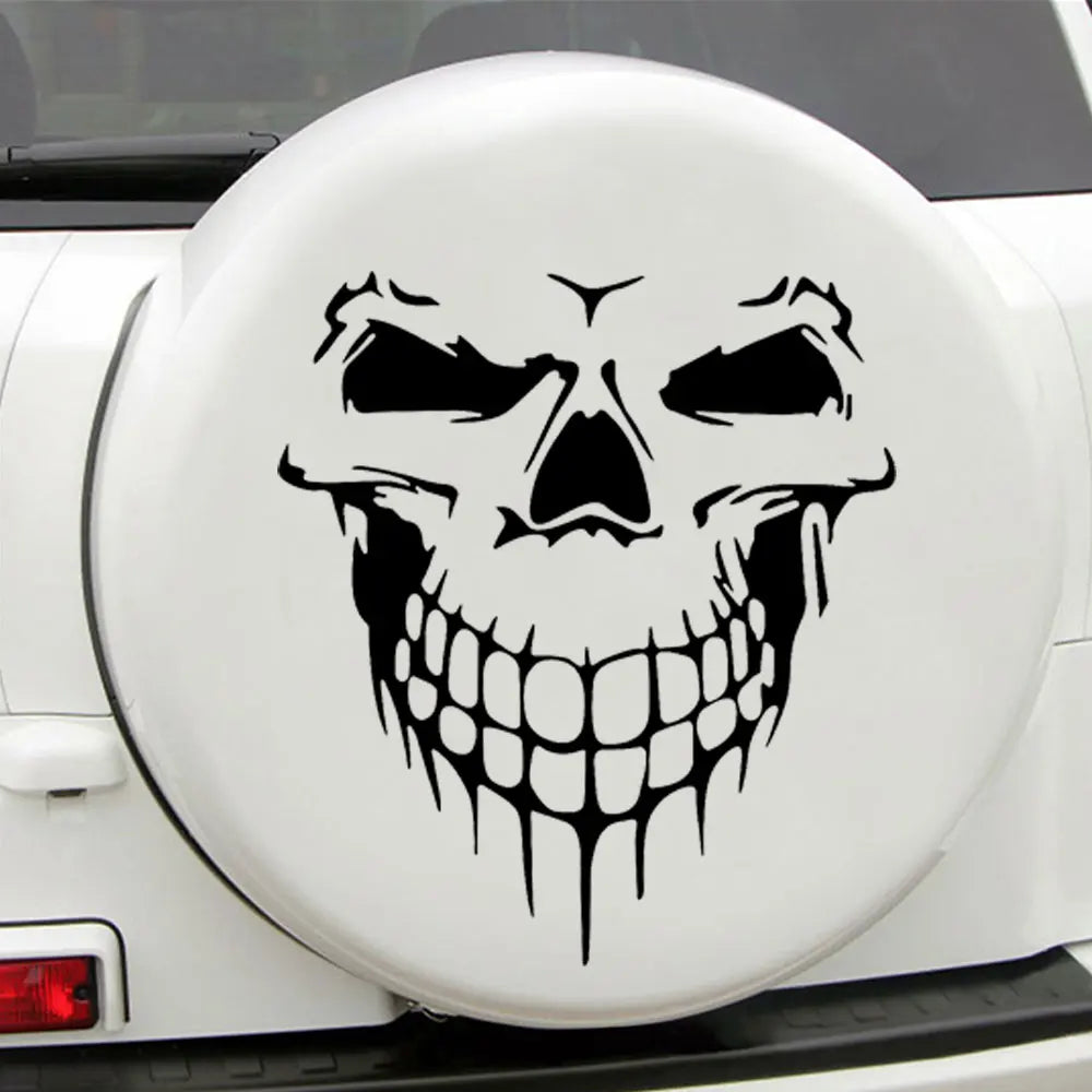 1Pcs Large Size 59X53CM Skull Head Car Stickers and Decals Reflective Vinyl Car Styling Auto Engine Hood Door Window Car