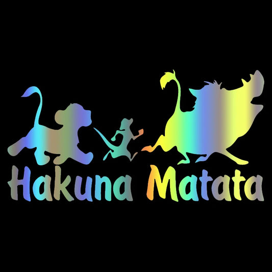 S51594 Various Sizes/Colors Car Stickers Vinyl Decal Hakuna Matata Animal Motorcycle Decorative Accessories