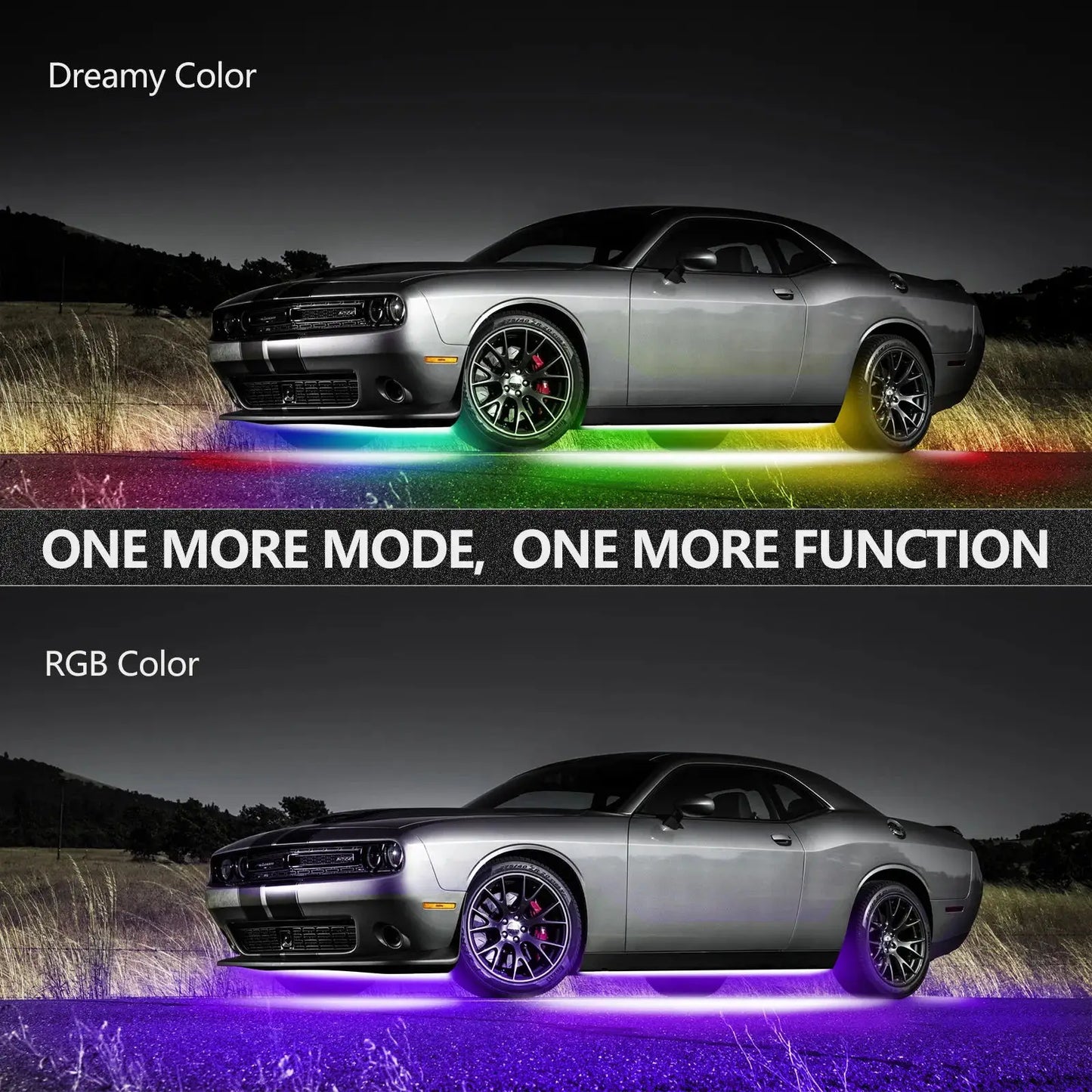 RGB Dream Color Car Underglow Bottom Light Remote/APP Control Flexible Waterproof LED Strip Car Underbody Light Decorative Lamp