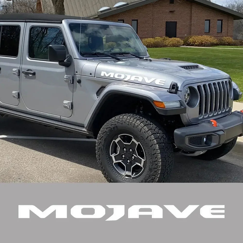 For Jeep Gladiator Mojave Pickup Engine Hood Decal Truck Stickers Graphic Vinyl Letters Decor Cover Auto Tuning Accessories 2Pcs