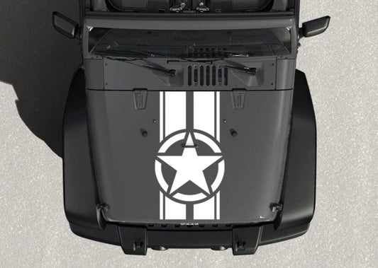 Car Hood Cover Sticker For Jeep Renegade Patriot Wrangler JK L TJ Trail Hawk Rubicon Pentagram Style Vinyl Decals Accessories