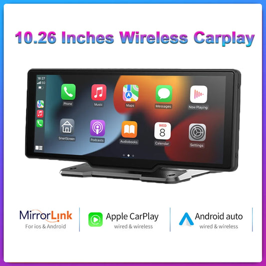 10.26inch Wireless Carplay Android Auto Car Radio Carplay MP5 Player Portable BT Touch Srceen for Apple Or Android Video Stereo