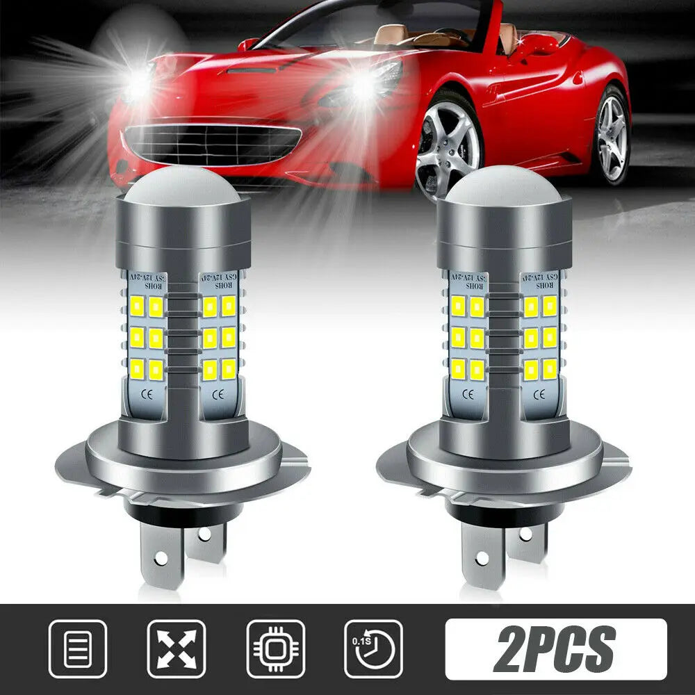 2Pcs H7 Super Bright 110W LED Headlight Fog DRL Bulbs High/Low Beam 6000K White H4 H8 H9 H11 9005 9006 Lamps For Car 12V 6000K