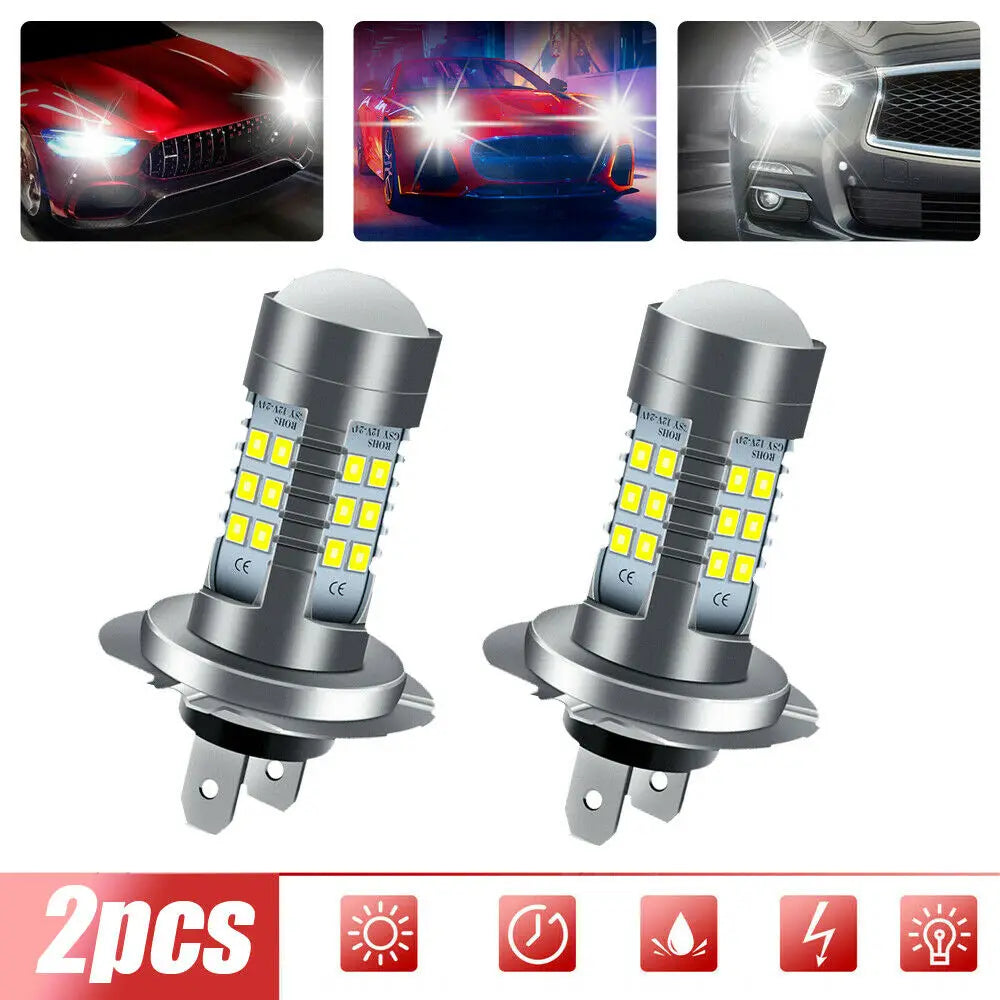 2Pcs H7 Super Bright 110W LED Headlight Fog DRL Bulbs High/Low Beam 6000K White H4 H8 H9 H11 9005 9006 Lamps For Car 12V 6000K