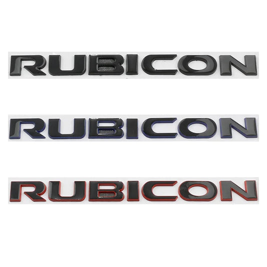 Car Metal Rubicon Trunk Fender Door Logo Badge Emblem Decals Sticker For Jeep Wrangler Unlimited TJ JK TJ YK JL XJ Accessories