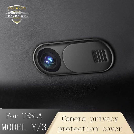 For Tesla Model 3 Y Highland 3 Privacy Protector Camera Cover Center Console Webcam Slide Switch Blocker Interior Sticker Trim