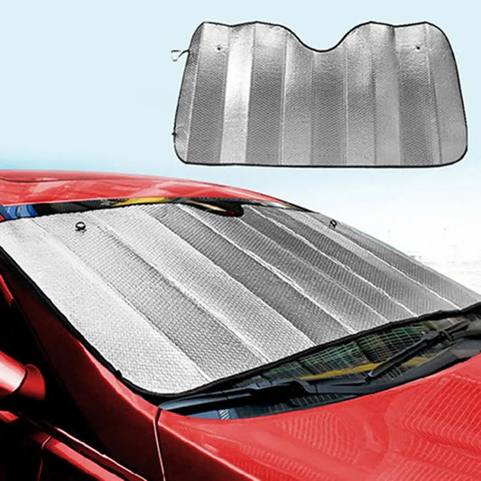 1Pc 130cm x 60cm Car Front Window Sunshade UV Protection Foldable Car Windshield Visor Cover Front Rear Block Window Sun Shade