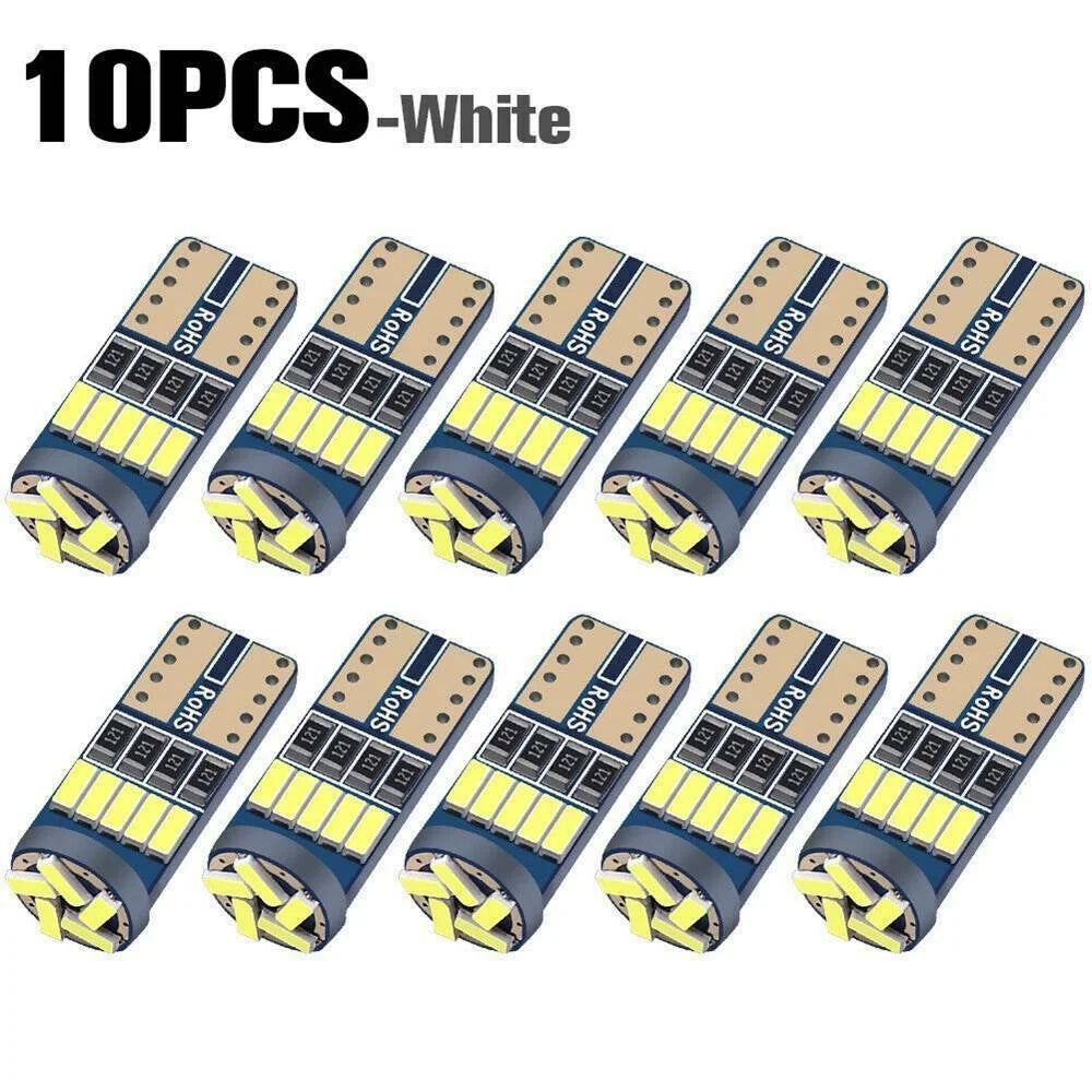 10PCS Led W5W T10 Car Signal Lamp 501 194 Bulbs 4014SMD Clearance Lights Reading Interior Lights 6000K 12V