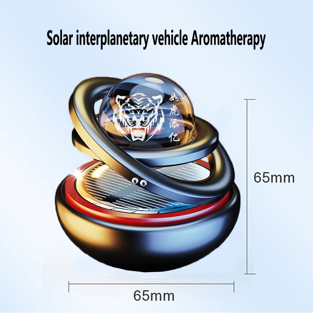 Tiger Solar Car Air Freshener Automatic Rotation Interiors Accessories Flavoring Perfume Diffuser Supplies Fragrance Deodorant