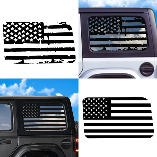 Car rear window American flag decoration sticker cover sticker Jeep Wrangler 2021, 2022, 2024 style 4-door exterior accessories