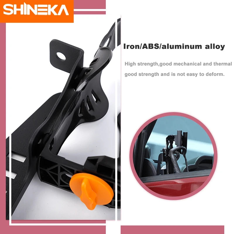 SHINEKA Car Front Door Side Water Cup Bracket Drinks Holders Phone Holder For Jeep Wrangler JK 2011-2017 Interior Accessories