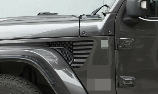 2pcs/set Sticker Black Fender Flag For Jeep Wrangler JL/JT Gladiator 2018-2020 Leaf Sticker Brand New High Quality Hot Sale