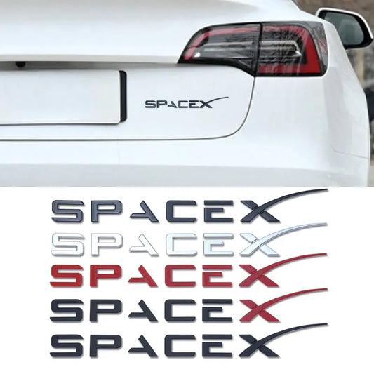 SPACEX letter badge car stickers for Tesla Series 3 X Y S modified accessories Original Rear Trunk label logo decoration decals