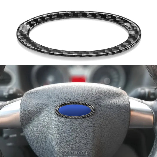 Car ABS Chrome Car Steering Wheel Decoration Ring Trim Sticker for Ford Focus 2  Fiesta  Ecosport