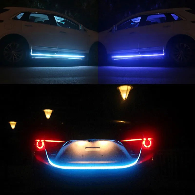 LED Car Hood Atmosphere Lght Strip Waterproof Auto Exterior Decoration Lighting Decorative Headlights Ambient Lamp 12V Universal