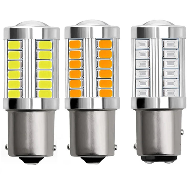 2x 1156 LED BA15S P21W PY21W BAY15D 5630 5730 33SMD LED Bulb BAU15S P21/5W 12V For Signal Lights Reverse Lamp