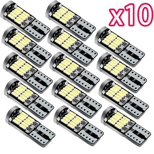 10pcs T10 Led Canbus No Error Car Interior Light T10 26 SMD 4014 Chip Car Interior Dome Reading License Plate Light Signal Lamp