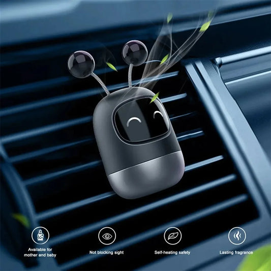 Car Air Freshener Auto Creative Mini Robot Air Vent Clip Parfum Flavoring Ventilation Outlet Aromatherapy Automotive Interior