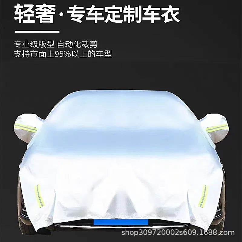 Car sunshade half cover car clothes thickened sun protection heat insulation cover rain snow prevention half body cover