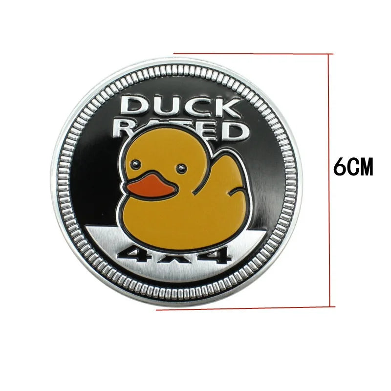 Aluminium 3D Trail Duck Rated Off-road 4X4 Badge Emblem Car Sticker For JEEP Grand Cherokee Renegade Chevrolet Ford Accessories