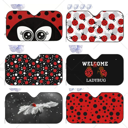 Cute Cartoon Ladybug Protect Your Car From UV Rays with This Adorable Insects Windshield Sunshade Car Window Sunshade S/M Size