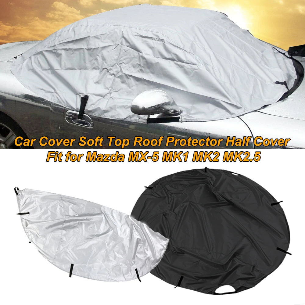 213cm*213cm 420D Car Cover Soft Top Roof Protect Waterproof Anti UV Sun Shade Dustproof Cover For Mazda MX-5 MK1 MK2 MK2.5