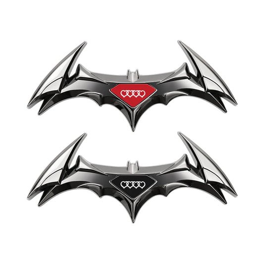 3D Car Stickers Universal Metal Stickers, Bat Shape Badge Car Stickers for Audi A3 A4 A5 A6 A7 A8 A1 Q3 Q2 Q7 Q5 Q8