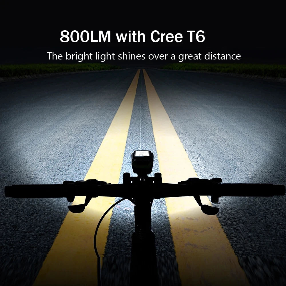 4 Mode USB Bike Light Lamp Bicycle Computer 3 Mode Horn Flashlight Cycle Bike Speedometer Led Front Lights Cycling Headlight