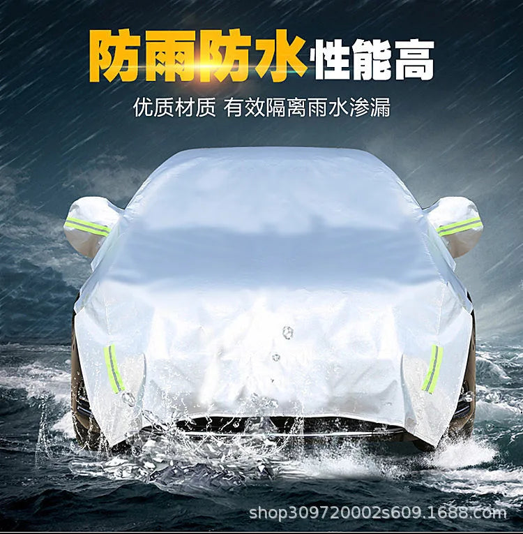 Car sunshade half cover car clothes thickened sun protection heat insulation cover rain snow prevention half body cover