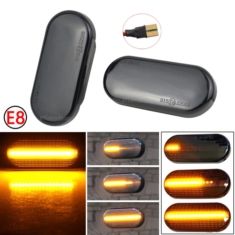 For VW Golf 3 4 MK3 MK4 Passat 3BG Polo 6N 9N Bora Vento Dynamic Side Marker Turn Signal Sequential Blinker Light