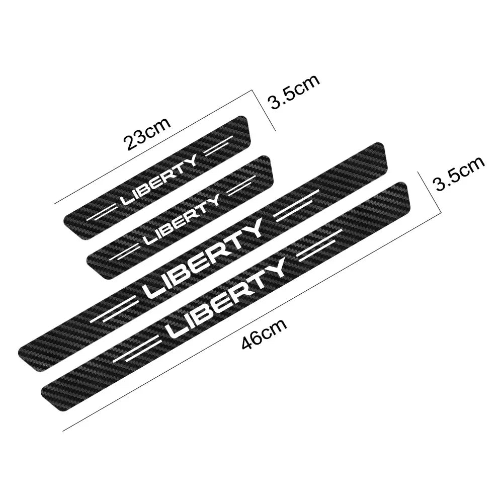 4PCS Car Sill Sticker For Jeep Patriot Wrangler Cherokee Compass Trail Hawk Rubicon Liberty Commander Auto Accessories