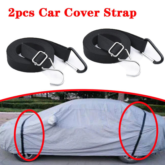 2pcs Universal Car Covers Fixed Rope Strap Automobile Hood Fixed Ropes Band Car Cover Wind Belt Auto Accessories