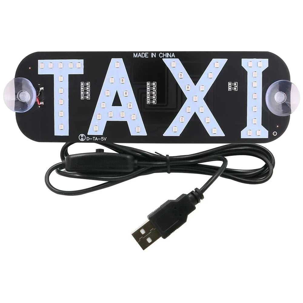 1pcs Taxi LED Car Windscreen Cab indicator Lamp Sign Blue LED Windshield Taxi Signal Light Lamp 5V