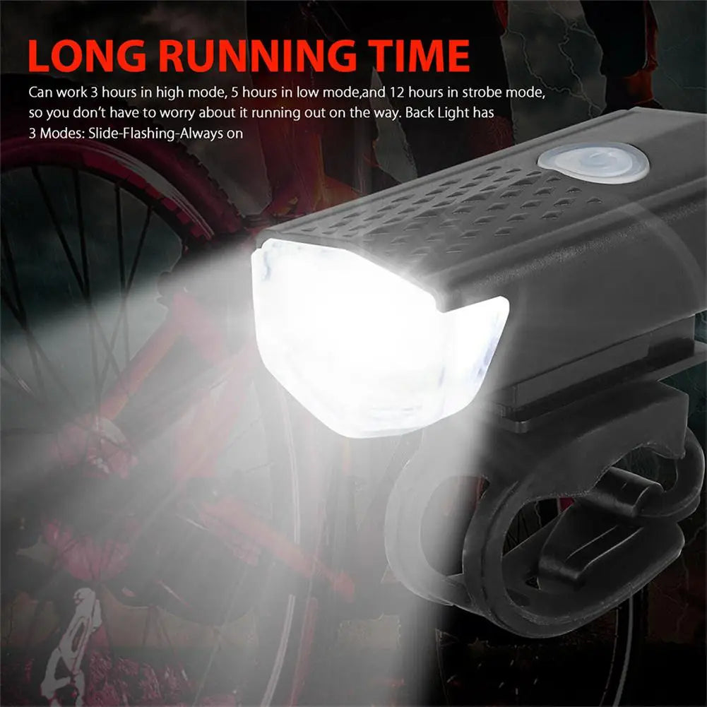 USB LED Bike Bicycle Lights Rechargeable Set Mtb Road Bike Front Rear Headlights Lamp Cycling Accessories