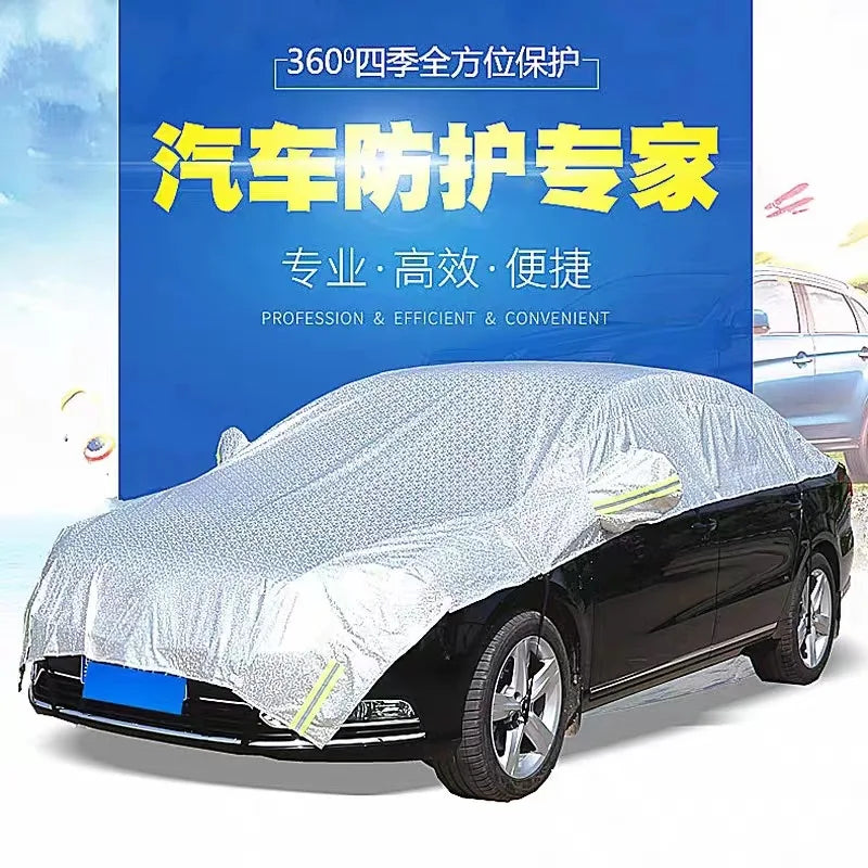 Car sunshade half cover car clothes thickened sun protection heat insulation cover rain snow prevention half body cover