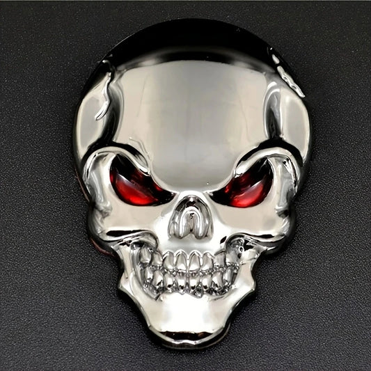 2pcs Skull Pirate Skeleton Buccaneer Head Skull 3D Metal Car Body Sticker Auto Rear Emblem Badge Decal